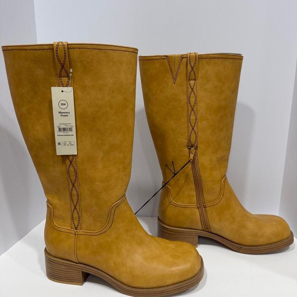 No-boundaries Women's Tan and Brown Boots NWT Size 12